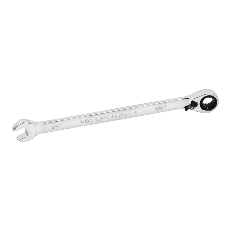 LL-2008XR Llave combinada matraca reversible 1/4'x125mm largo, Expert