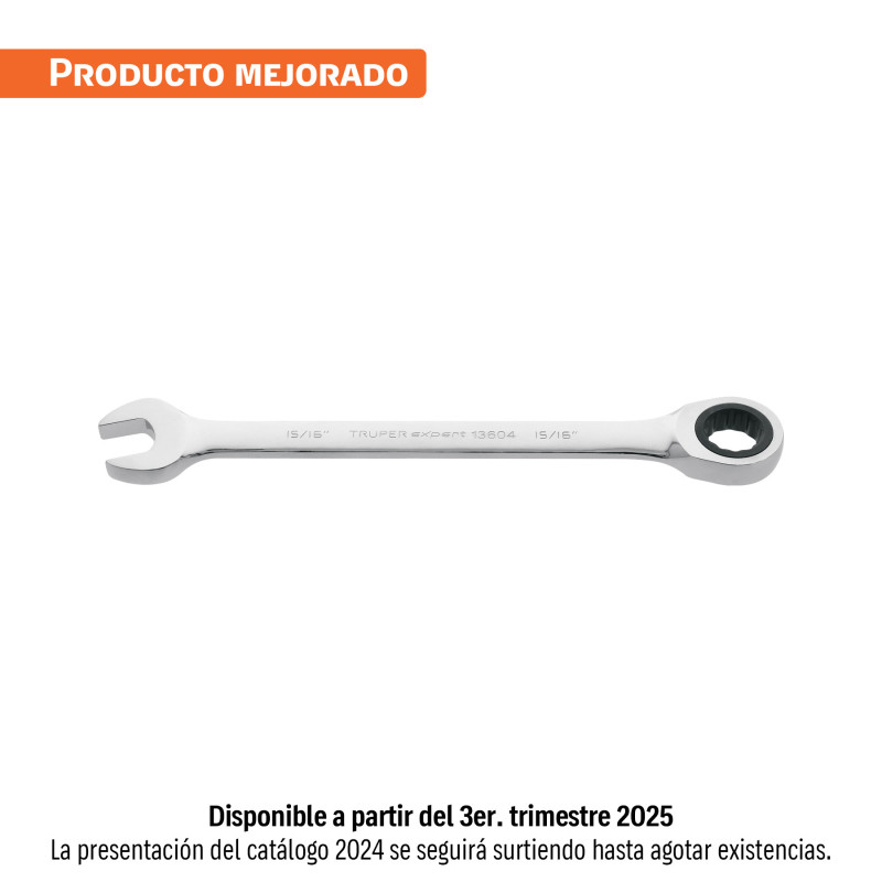 LL-2030X Llave combinada con matraca 15/16' x 325 mm largo, Expert