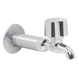 LL-F Llave 1/2' para fregadero con niple y chapetón, Foset