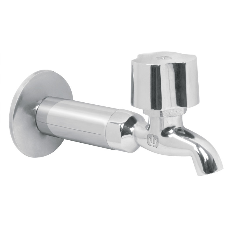 LL-F Llave 1/2' para fregadero con niple y chapetón, Foset