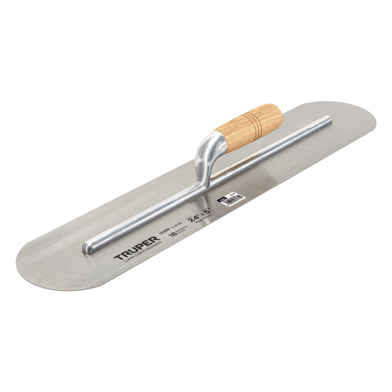 LLA-24 Llana canto redondo 24' x 5' con mango de madera, Truper