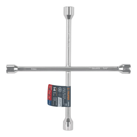 LLCR-14 Llave de cruz 14' pulida y cromada, Truper