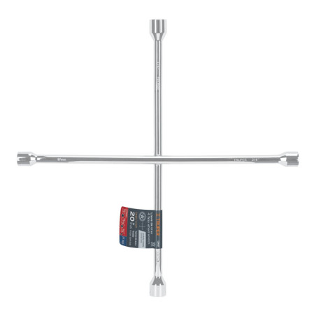 LLCR-20 Llave de cruz 20' pulida y cromada, Truper