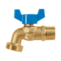 LLE-128L Llave de esfera de latón 1/2' con rosca para manguera, Foset