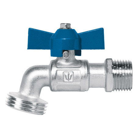 LLE-130LS Llave esfera de latón 1/2', maneral corto, 130g, s/adaptador