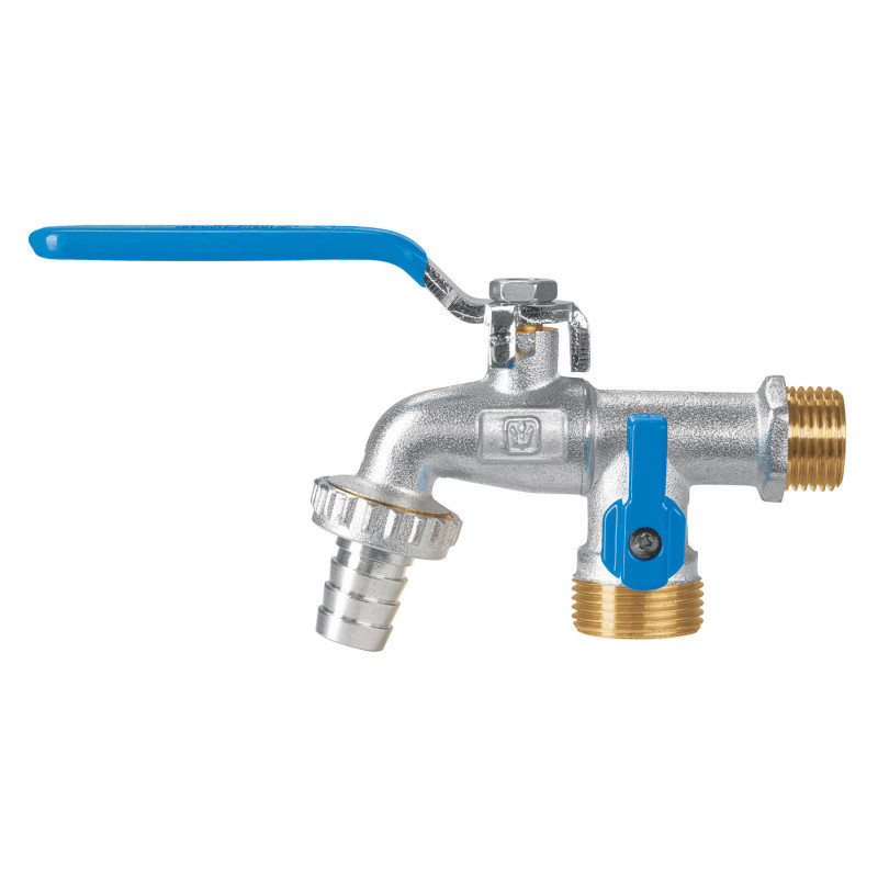 LLED-265L Llave de esfera doble salida 1/2' de latón, Foset