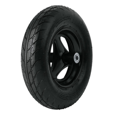 LLSS Llanta completa neumática lisa 16', incluye eje y baleros