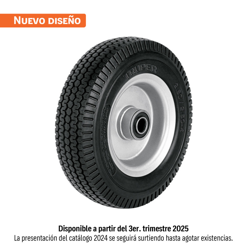 LLX-8L Rueda imponchable 8' para eje lateral, Truper