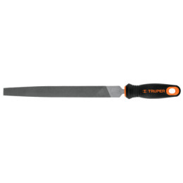 LPB-10T Lima plana bastarda 10' con mango doble inyección, Truper