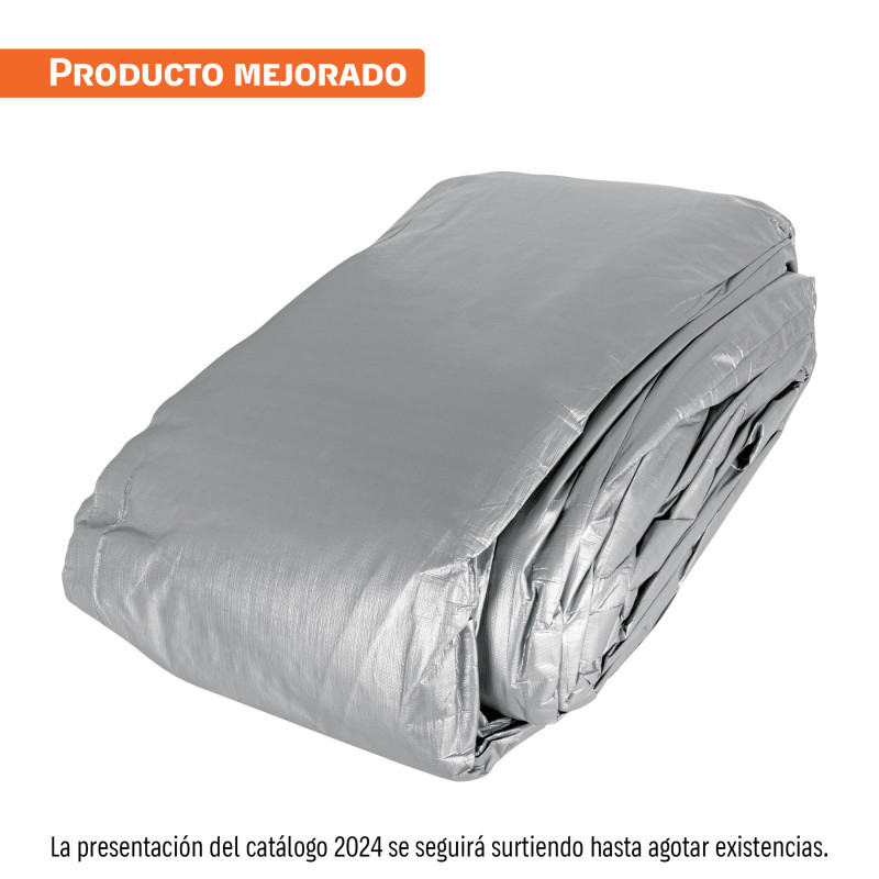 LT-1217 Lona gris reforzada 12 x 17 m, Truper