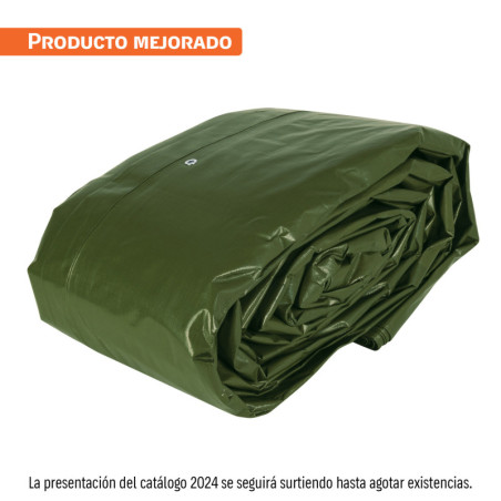 LT-1217X Lona uso rudo, verde olivo, 12 X 17 m, Truper Expert