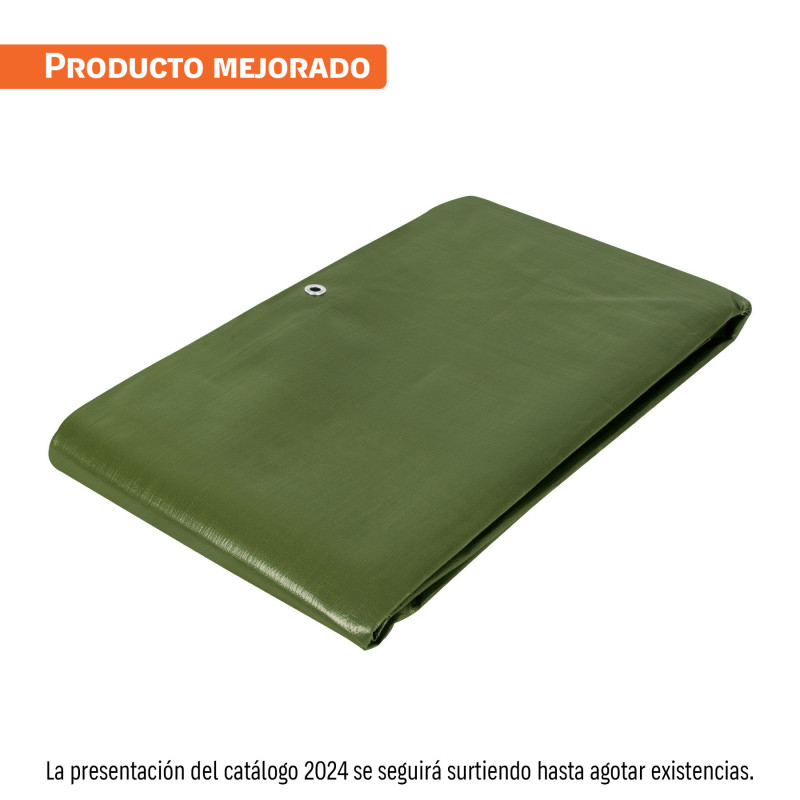 LT-45X Lona uso rudo, verde olivo, 4 x 5 m, Truper Expert