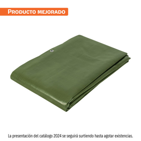 LT-46X Lona uso rudo, verde olivo, 4 X 6 m, Truper Expert