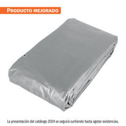 LT-612 Lona gris reforzada 6 x 12 m, Truper