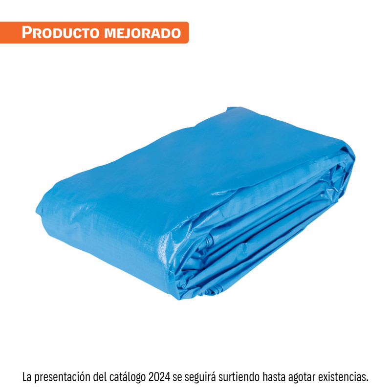 LT-612Z Lona azul reforzada de 6 x 12 m, Truper
