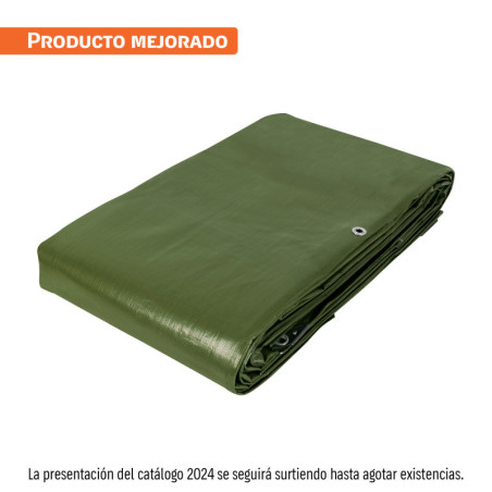 LT-69X Lona uso rudo, verde olivo, 6 X 9 m, Truper Expert