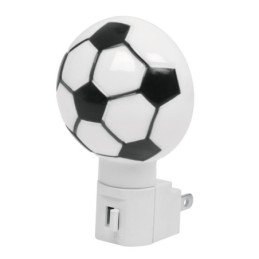 LUZ-04 Luz de noche con lámpara E12, balón soccer, Volteck