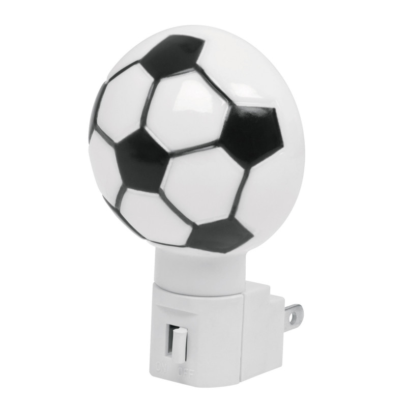 LUZ-04 Luz de noche con lámpara E12, balón soccer, Volteck