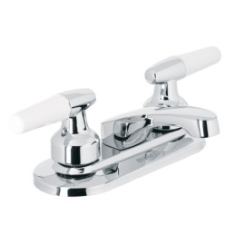 M-048I Mezcladora 4' para lavabo, nariz larga, manerales cono