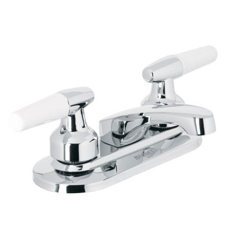 M-048I Mezcladora 4' para lavabo, nariz larga, manerales cono