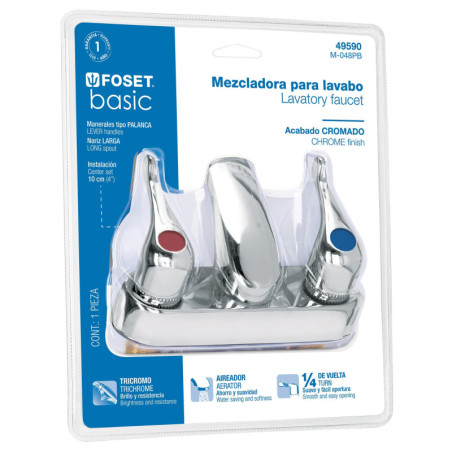 M-048PB Mezcladora manerales palanca para lavabo, Foset