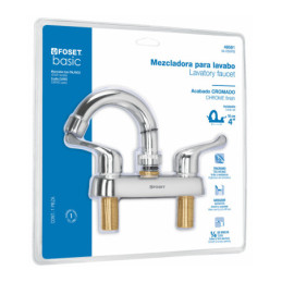 M-050PB Mezcladora manerales palanca cuello curvo para lavabo, Foset