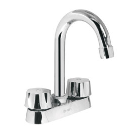 M-060 Mezcladora 4' para lavabo, cuello bar, cartucho cerámico