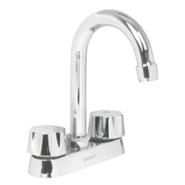 M-060-C Mezcladora 4' para lavabo, cuello bar, cartucho compresión