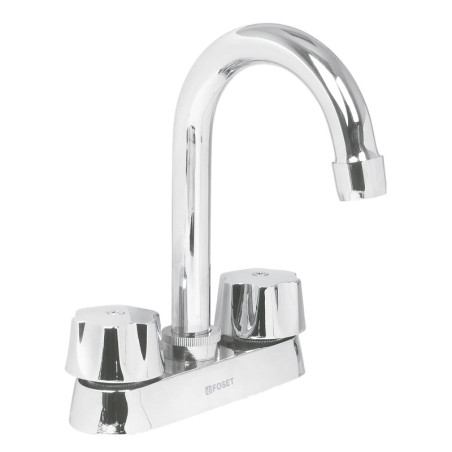 M-060-C Mezcladora 4' para lavabo, cuello bar, cartucho compresión