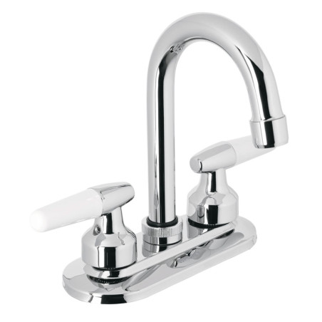 M-060I Mezcladora 4' para lavabo, cuello bar, manerales cono