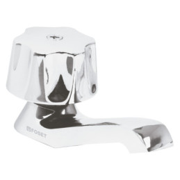 M-142 Llave individual para lavabo, maneral metálico, Foset