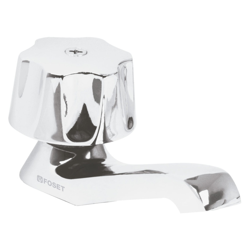 M-142 Llave individual para lavabo, maneral metálico, Foset