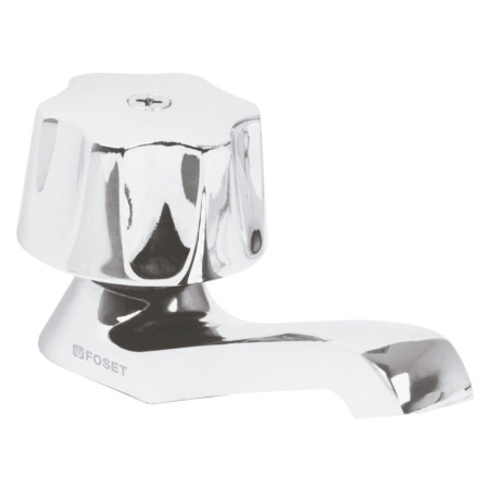 M-142 Llave individual para lavabo, maneral metálico, Foset