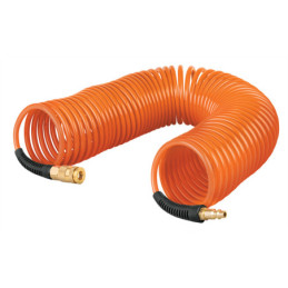 MAN-R-7 Manguera de 7.6 m tipo resorte 1/4' para compresor, Truper