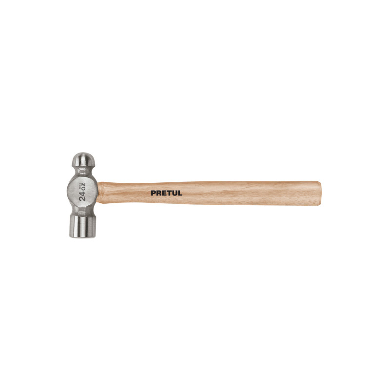 MB-24P Martillo pulido de bola 24 oz mango madera, Pretul