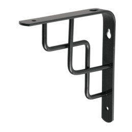 MED-6NE Ménsula reforzada negra 6 x 6' diseño escalera, Fiero