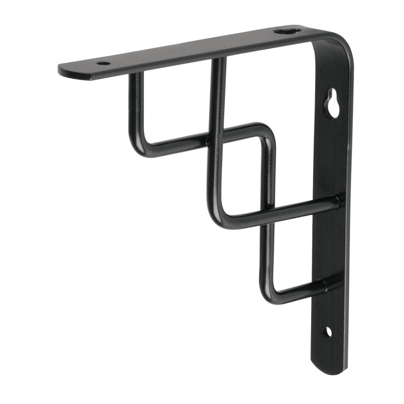 MED-6NE Ménsula reforzada negra 6 x 6' diseño escalera, Fiero