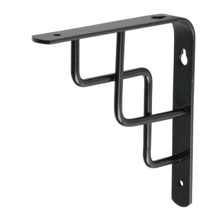 MED-6NE Ménsula reforzada negra 6 x 6' diseño escalera, Fiero