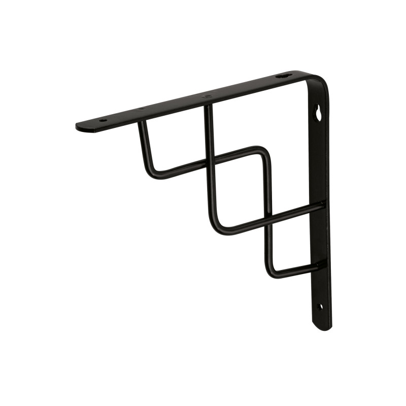 MED-8NE Ménsula reforzada negra 8 x 8' diseño escalera, Fiero