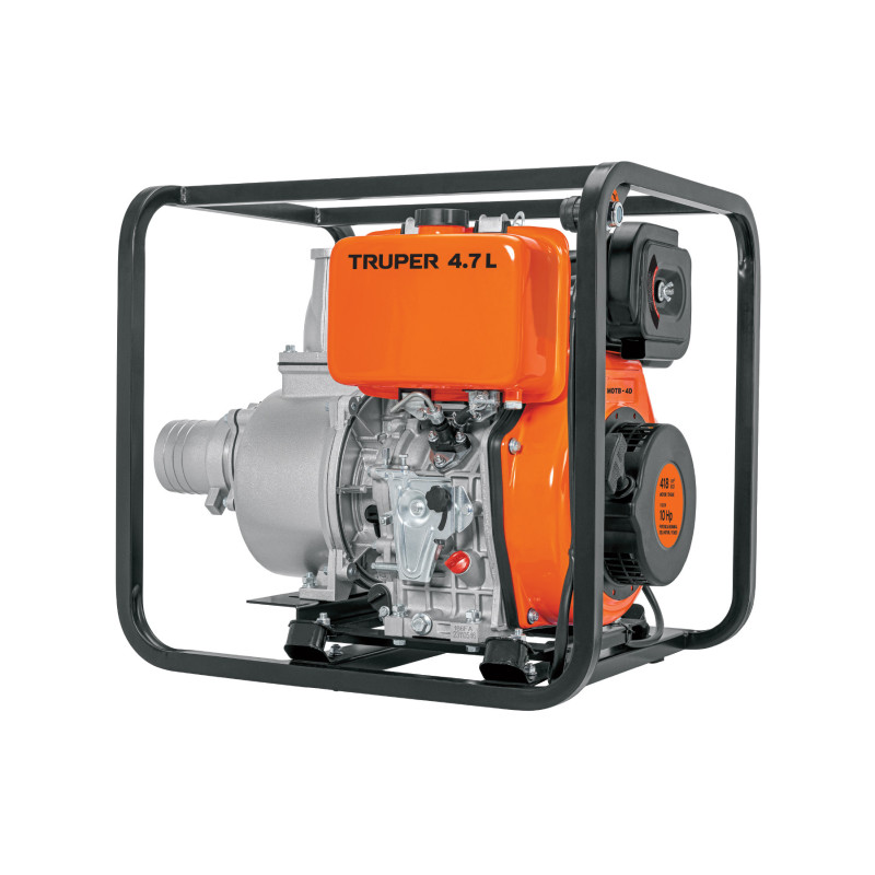 MOTB-4D Motobomba autocebante 14 HP a diesel 4' x 4', 4 tiempos