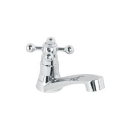 MP-144 Llave individual para lavabo, ABS, maneral cruceta, Basic
