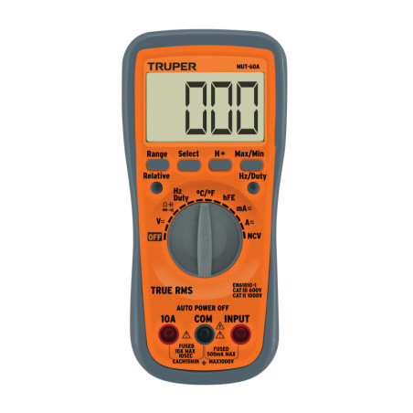 MUT-60A Multimetro profesional con RMS verdadero y auto rango Deluxe