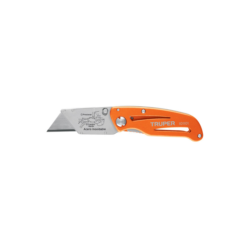 NV-6X Navaja abatible 6' cuerpo de aluminio y acero inox, Truper