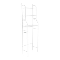 OWC-3 Mueble organizador blanco para baño con 3 repisas, Foset