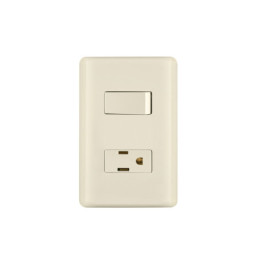 PA-APCO-BI Placa armada interruptor y contacto, marfil, Volteck