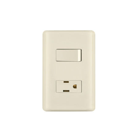 PA-APCO-BI Placa armada interruptor y contacto, marfil, Volteck