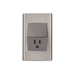 PA-APCO15-LA Placa armada acero interruptor y contacto 1.5 mód, Lisboa