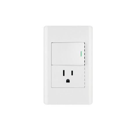 PA-APCO15-LB Placa armada blanca interruptor y contacto 1.5 mód, Lisboa