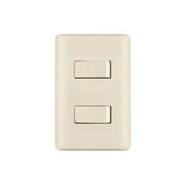PA-APDO-EBI Placa armada 1 interruptor y 1 escalera, marfil, Basic