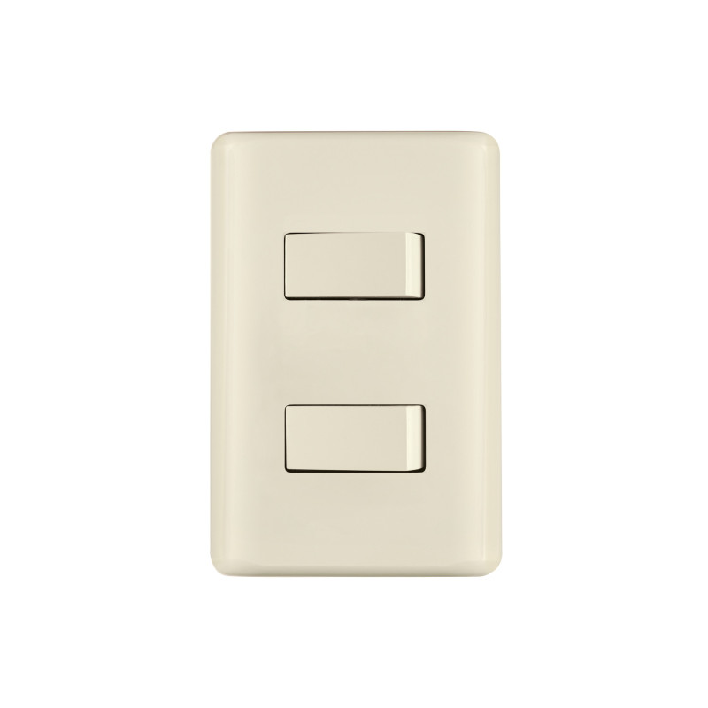 PA-APDO-EBI Placa armada 1 interruptor y 1 escalera, marfil, Basic